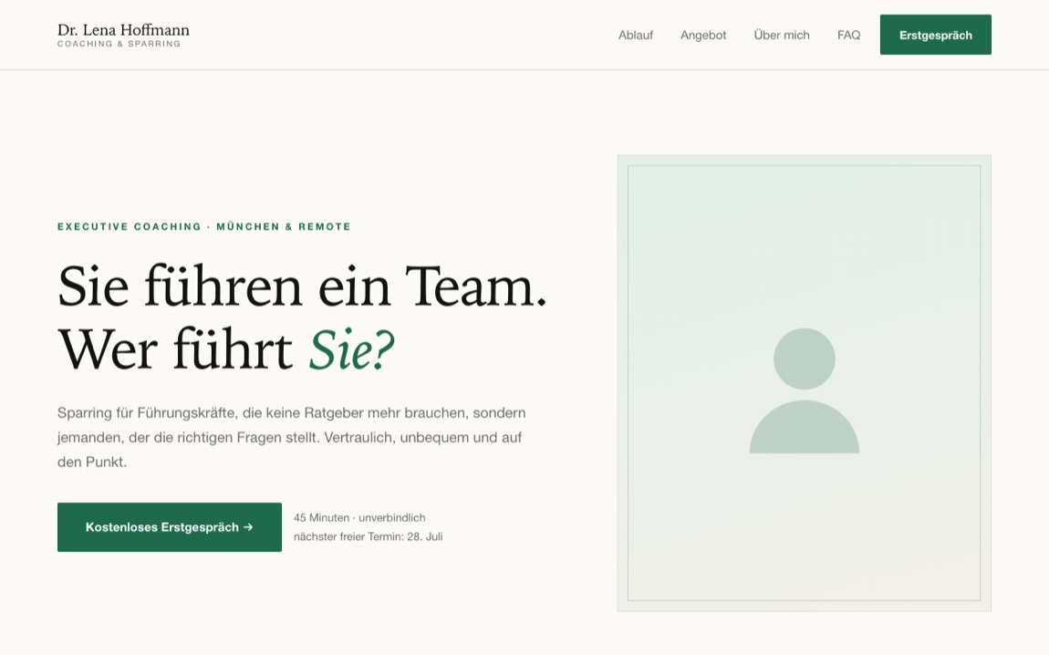 Startseite von Dr. Lena Hoffmann Coaching